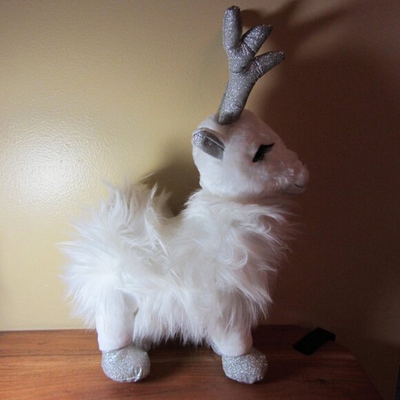 plush 2019 trov white and silver reindeer retired (W4216) - Picture 6 of 12